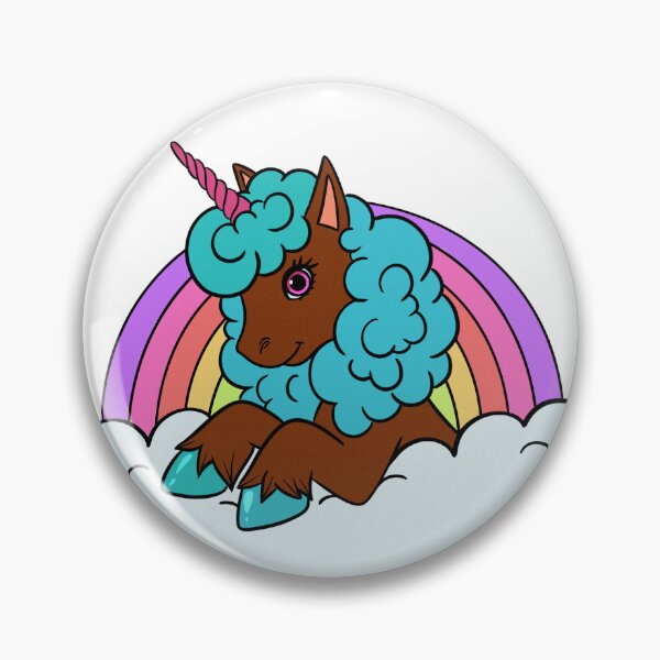 Item preview, Afro Blue Unicorn with Rainbow | T-Shirt for Girls designed and sold by Shakira Rivers.