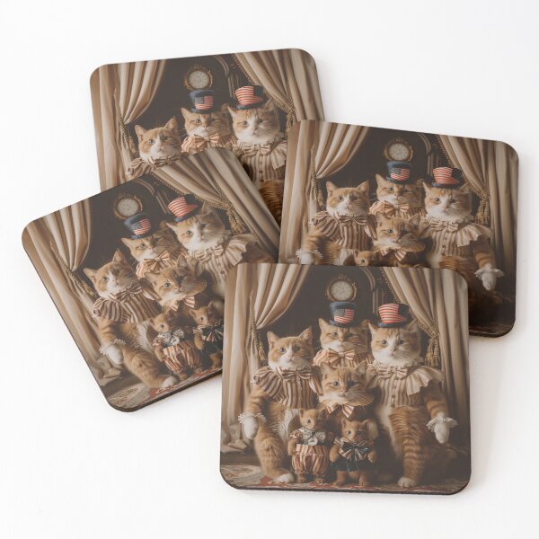 Item preview, America USA cat family , retro cat  designed and sold by anetajanes.