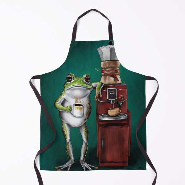 Item preview, Frog on coffee. designed and sold by MyHappyArtShop.