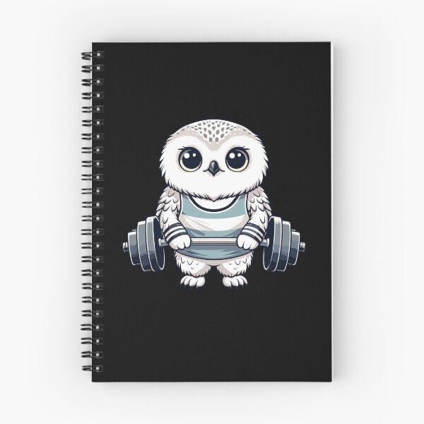 Item preview, Cute Snowy Owl Workout Barbell Fitness Lover designed and sold by Dressed For  Duty.