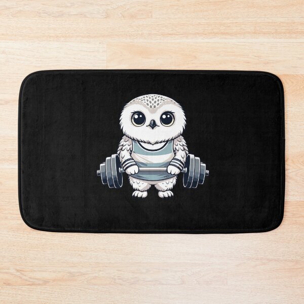 Item preview, Cute Snowy Owl Workout Barbell Fitness Lover designed and sold by Dressed For  Duty.