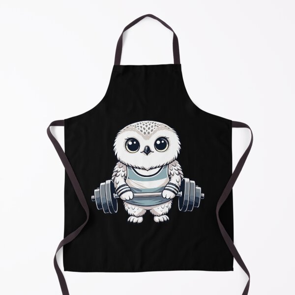 Item preview, Cute Snowy Owl Workout Barbell Fitness Lover designed and sold by Dressed For Duty.