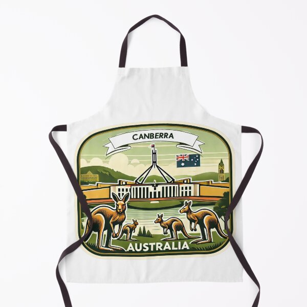 Item preview, Vintage Canberra Minimalist - Retro Australia travel sticker with kangaroos designed and sold by pod24.