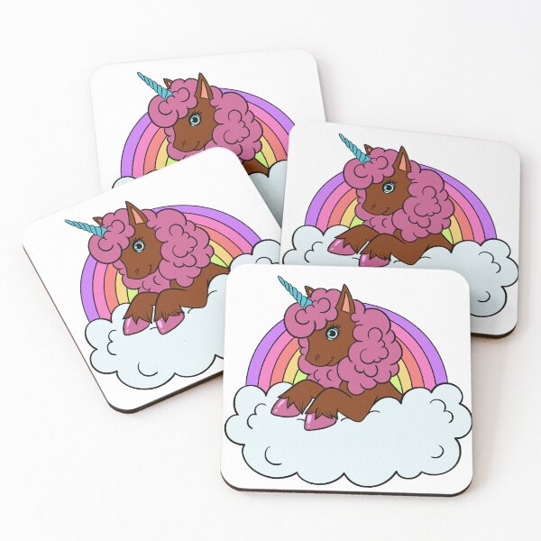 Item preview, Pink Afro Unicorn with Rainbow | T-Shirt for Girls designed and sold by Shakira Rivers.