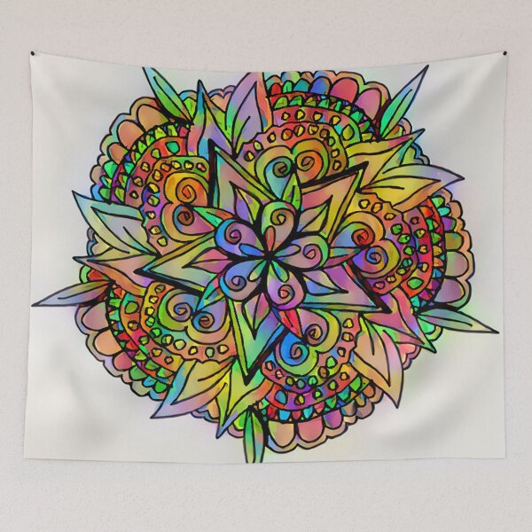 Artikelvorschau, Regenbogen Mandala entworfen und verkauft von AndroidZ.