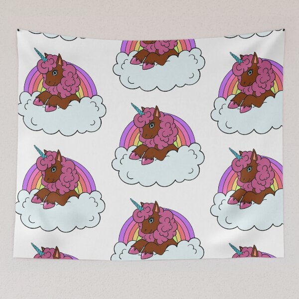 Item preview, Pink Afro Unicorn with Rainbow | T-Shirt for Girls designed and sold by Shakira Rivers.