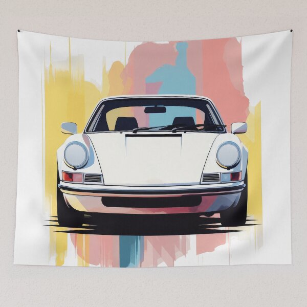 Item preview, Vintage 911 Watercolor pastel painting designed and sold by blackdogshop.
