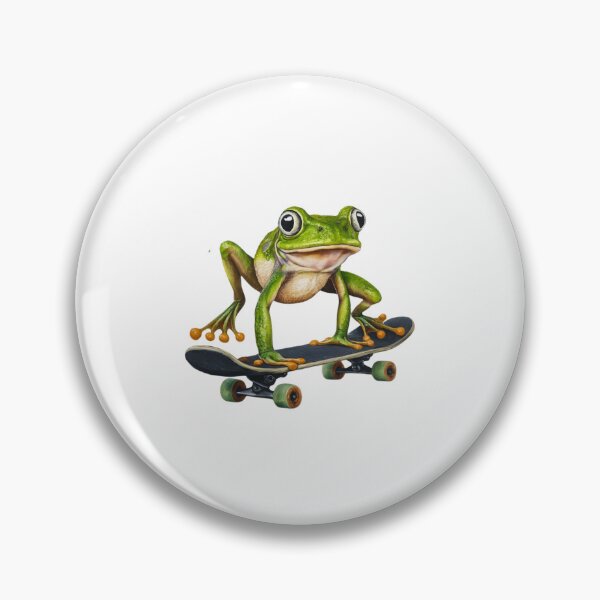 Item preview, Handstanding Skateboard Frog: A Splash of Color and Fun designed and sold by Colorful-Garden.