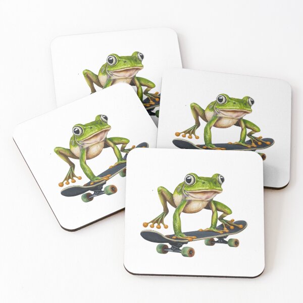 Item preview, Handstanding Skateboard Frog: A Splash of Color and Fun designed and sold by Colorful-Garden.