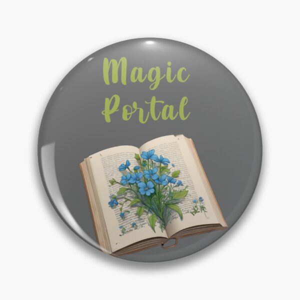 Item preview, Magic Portal vintage book with blue flowers botanic, design designed and sold by La Loca.