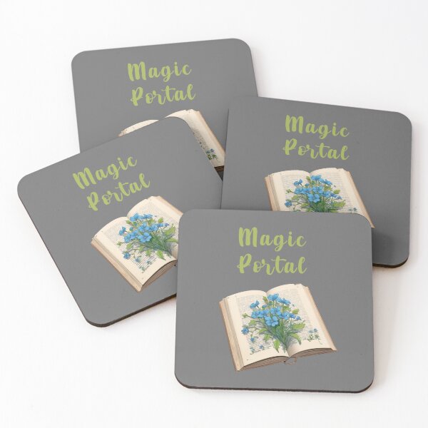 Item preview, Magic Portal vintage book with blue flowers botanic, design designed and sold by La Loca.
