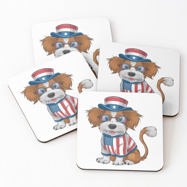 Aperçu de l'œuvre Patriotic Pup in Top Hat créée et vendue par Velustro Shop.