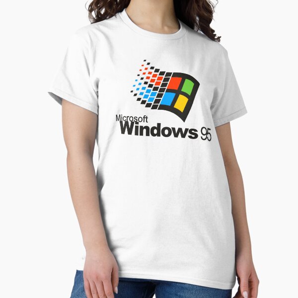 Vista previa del artículo con la obra «Logotipo retro vintage nostálgico de los años 90 y 80 de Windows 95», diseñado y vendido por victorsuarez.
