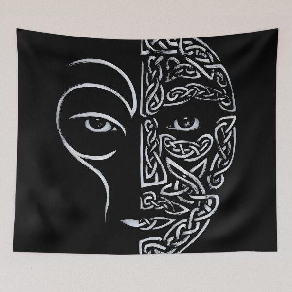 Item preview, The Face of the Ancient Celt. Celtic Abstract Design designed and sold by CELTIC-DESIGNS.
