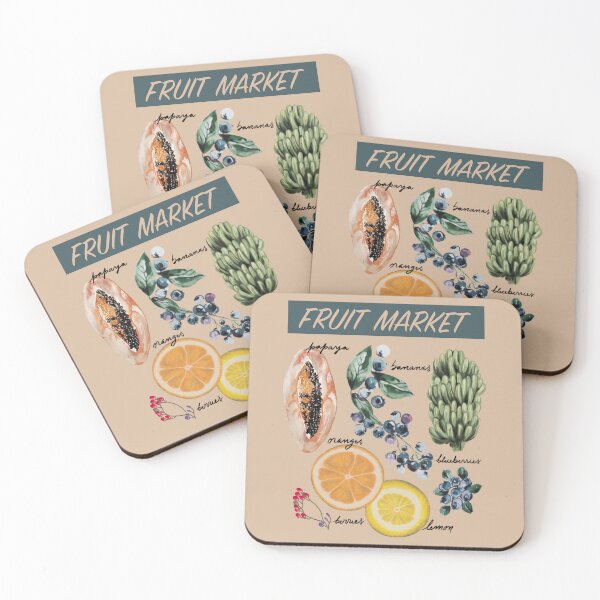 Item preview, Fruit Market Summer Poster designed and sold by Anis Illustration.