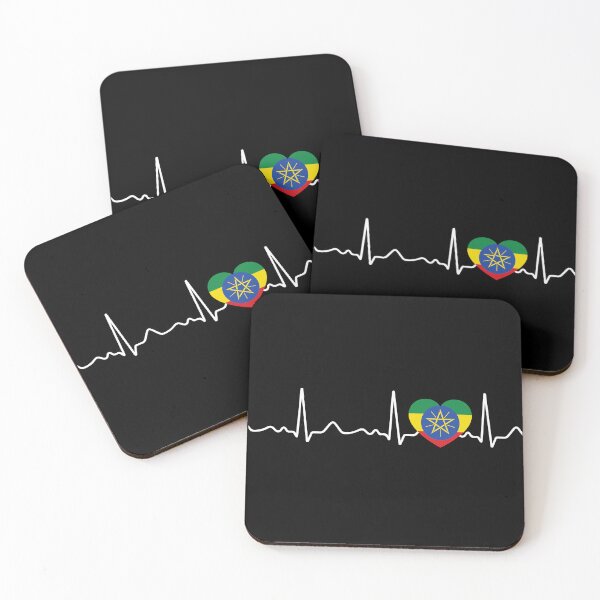 Item preview, Ethiopia - heartbeat, pulse, heart line, ECG designed and sold by Mohja-Design.