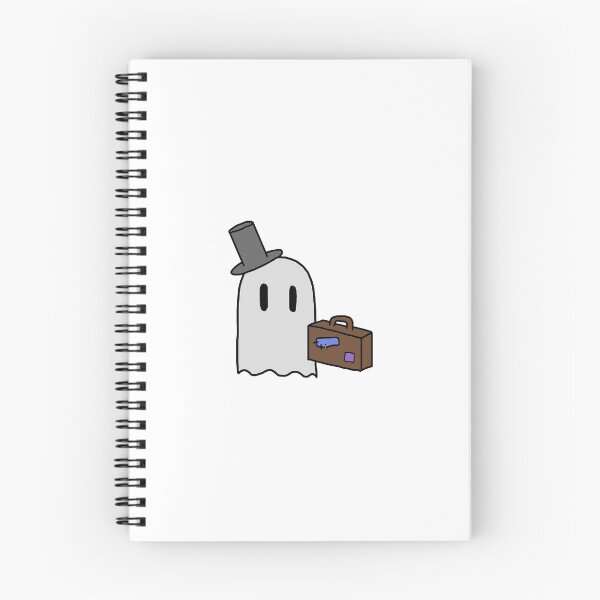 Item preview, Boo-siness Man Ghost Illustration for Stickers and Magnets designed and sold by RIOT-by-Logan.