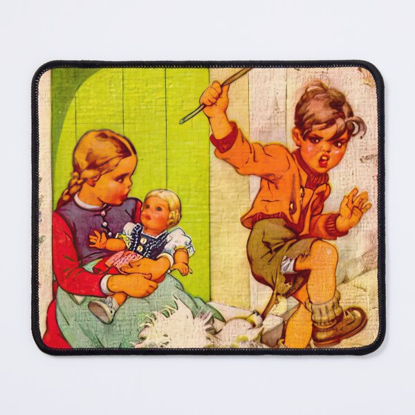 Item preview, Go away horrid boy, vintage illustration designed and sold by stevepaint.