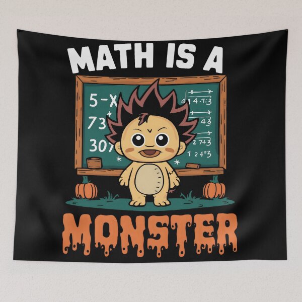 Item preview, Math Is A Monster Halloween Math Teacher & Student designed and sold by KitonicTees.