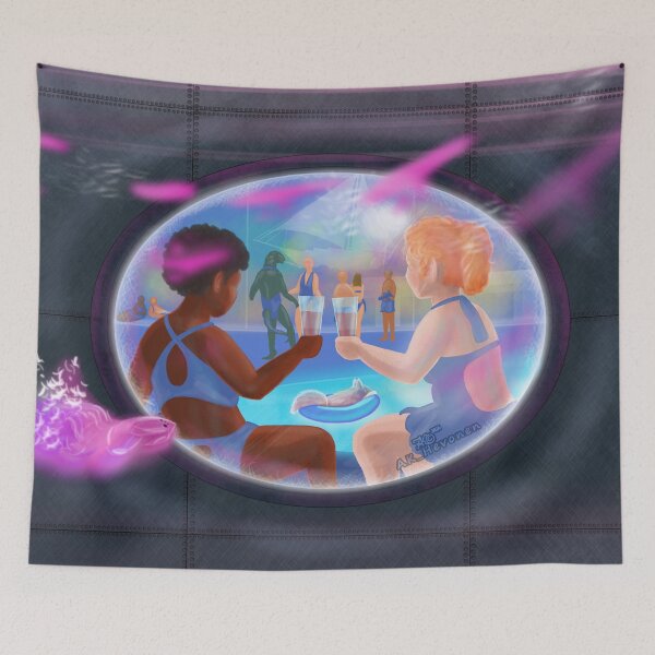 Item preview, Summer In Space Painting designed and sold by AK-Hevonen.