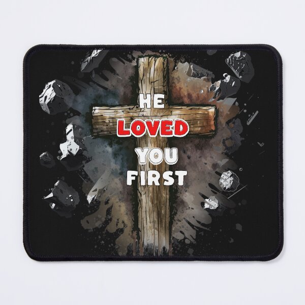 Item preview, He Loved You First, Bible Quote, Genesis 1:1 designed and sold by gleici.