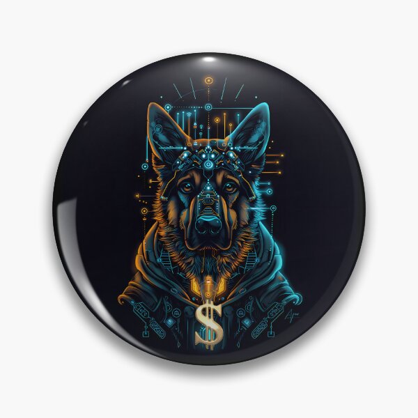 Item preview, “Blockchain Guard: German Shepherd Defender of Cryptography” designed and sold by Art-Vortex-fr.