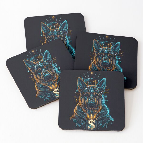 Item preview, “Blockchain Guard: German Shepherd Defender of Cryptography” designed and sold by Art-Vortex-fr.