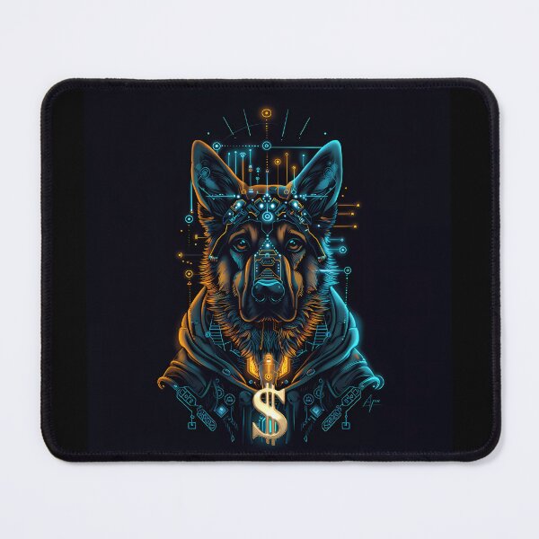 Item preview, “Blockchain Guard: German Shepherd Defender of Cryptography” designed and sold by Art-Vortex-fr.