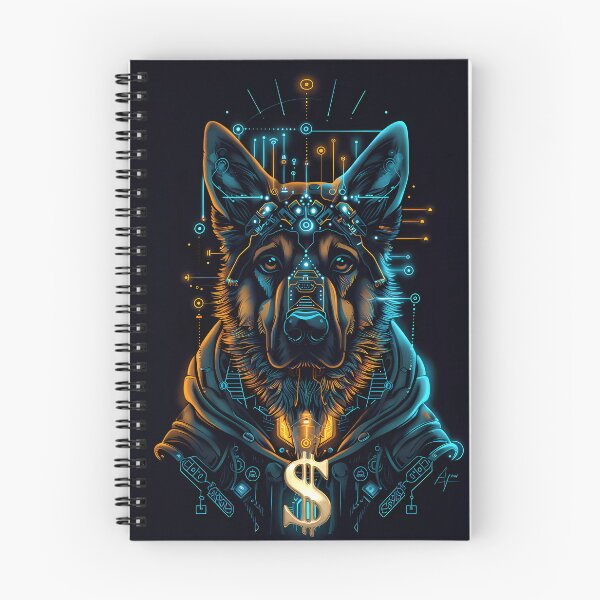 Item preview, “Blockchain Guard: German Shepherd Defender of Cryptography” designed and sold by Art-Vortex-fr.