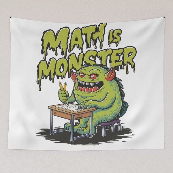 Item preview, Math Is Monster Funny Halloween Math Teacher & Student designed and sold by KitonicTees.