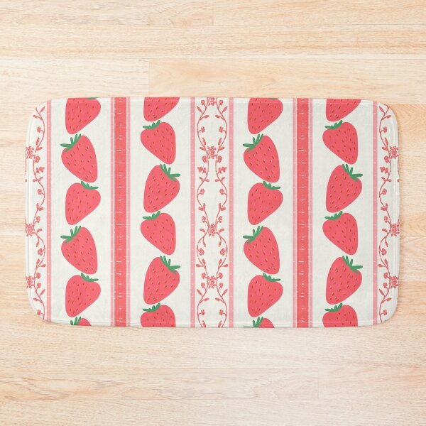 Item preview, Strawberries Stripes Pattern Red designed and sold by Anis Illustration.