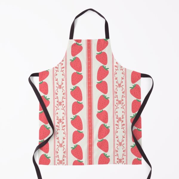 Item preview, Strawberries Stripes Pattern Red designed and sold by Anis Illustration.