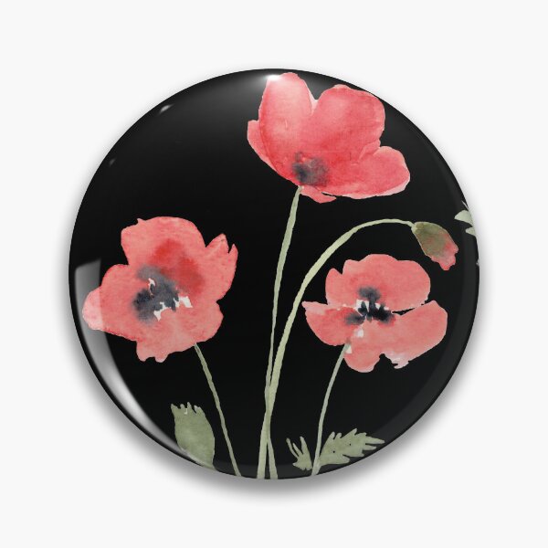 Item preview, Poppies black background designed and sold by IsaVvat.