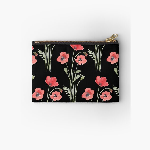 Item preview, Poppies black background designed and sold by IsaVvat.
