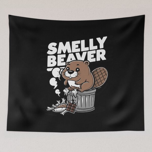 Item preview, Smelly Beaver T-Shirt, sarcastic fun shirt designed and sold by RiSchuDesign.