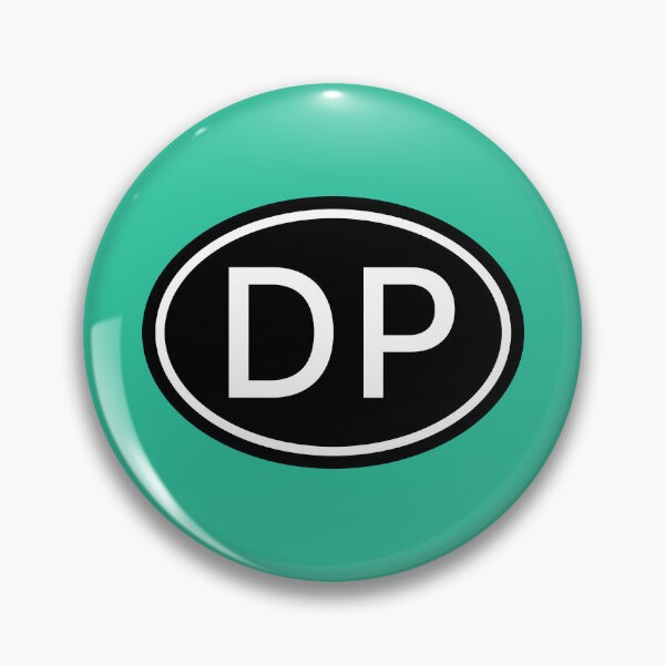 Item preview, DP Initials Monogram Oval White Letters designed and sold by Jeallan Designs.