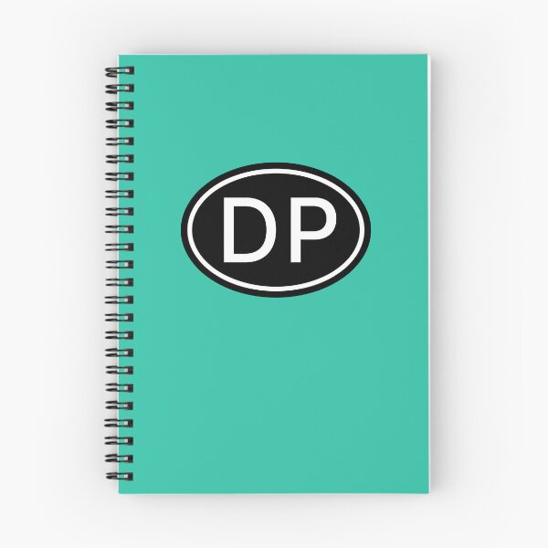 Artikelvorschau, DP Initialen Monogramm ovale weiße Buchstaben entworfen und verkauft von Jeallan Designs.