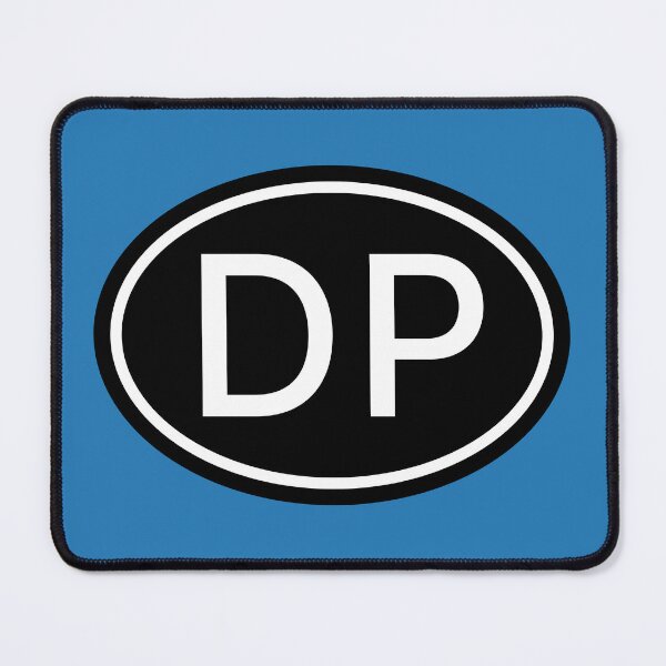 Item preview, DP Initials Monogram Oval White Letters designed and sold by Jeallan Designs.