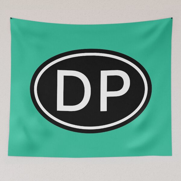 Item preview, DP Initials Monogram Oval White Letters designed and sold by Jeallan Designs.