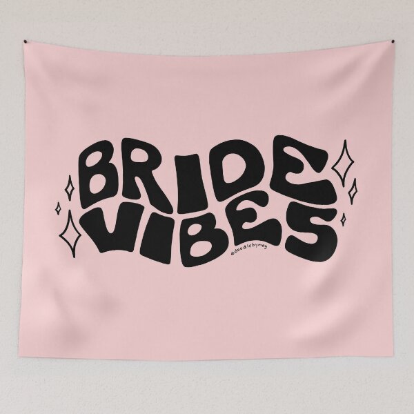 Item preview, Bride Vibes in Black designed and sold by doodlebymeg.