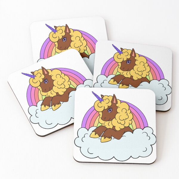 Item preview, Yellow Afro Unicorn with Rainbow | T-Shirt for Girls designed and sold by Shakira Rivers.