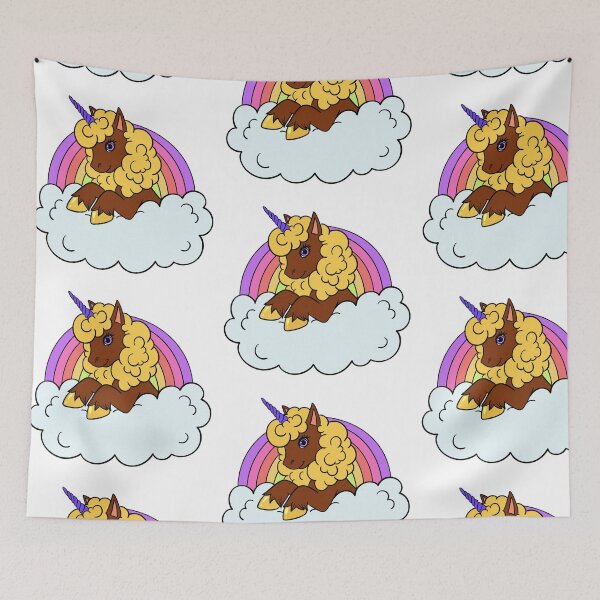 Item preview, Yellow Afro Unicorn with Rainbow | T-Shirt for Girls designed and sold by Shakira Rivers.