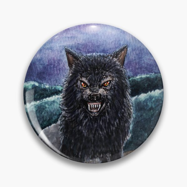 Item preview, Pintura de acuarela de lobo y cuervo designed and sold by robwarnedesigns.