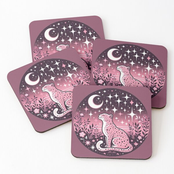 Item preview, Pink moon leopard designed and sold by Vkinsify.