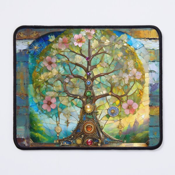 Item preview, Colorful 7 Chakra Tree Of Life designed and sold by Lee Hiller Designs.