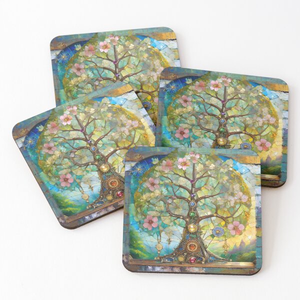 Item preview, Colorful 7 Chakra Tree Of Life  designed and sold by Lee Hiller Designs.
