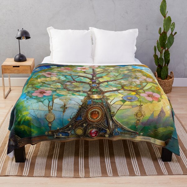Item preview, Colorful 7 Chakra Tree Of Life designed and sold by Lee Hiller Designs.