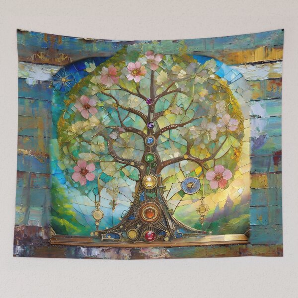 Item preview, Colorful 7 Chakra Tree Of Life  designed and sold by Lee Hiller Designs.