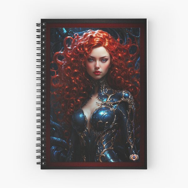 Item preview, A Mystical Redhead Raven Beauty AI Concept Art Stunning Portrait by Xzendo7 designed and sold by Xzendor7 Digital Art Creations.