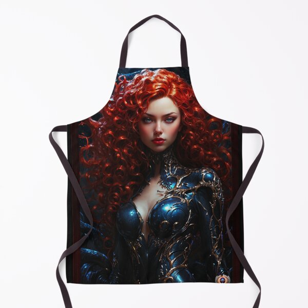 Item preview, A Mystical Redhead Raven Beauty AI Concept Art Stunning Portrait by Xzendo7 designed and sold by Xzendor7 Digital Art Creations.